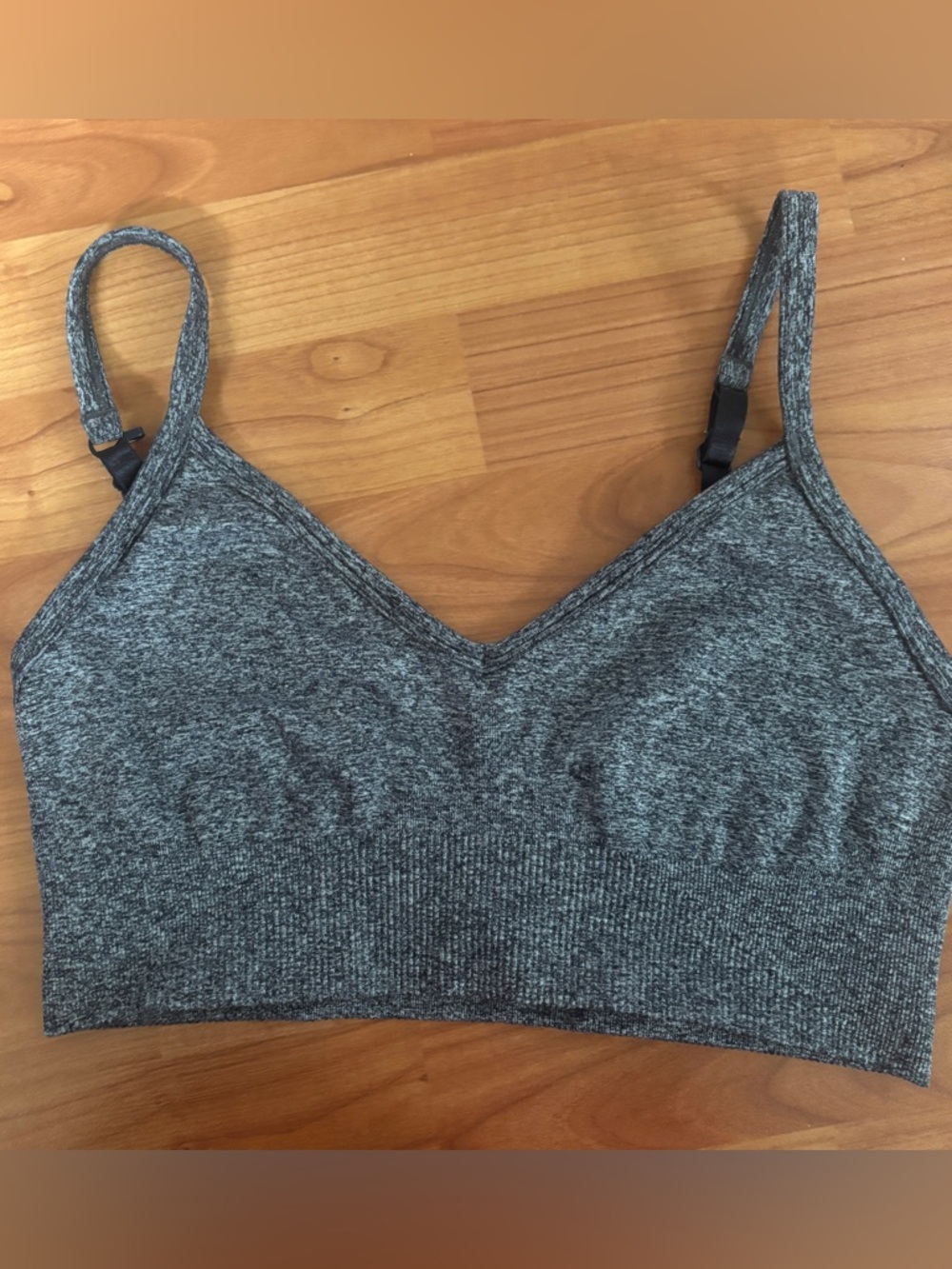 Lululemon Ebb to Street Bra Heathered Black/White